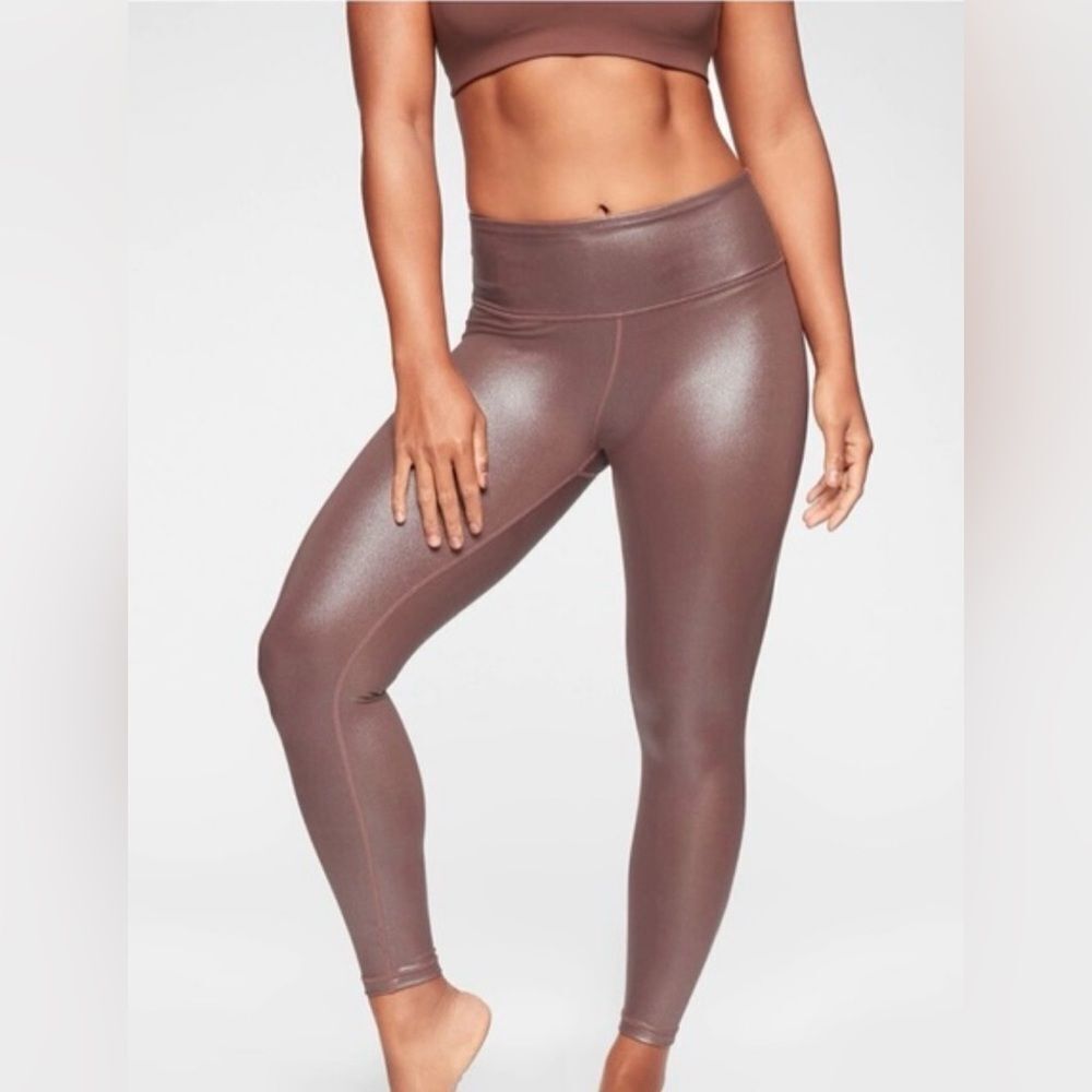 Athleta Elation Shimmer Tight in a mauve